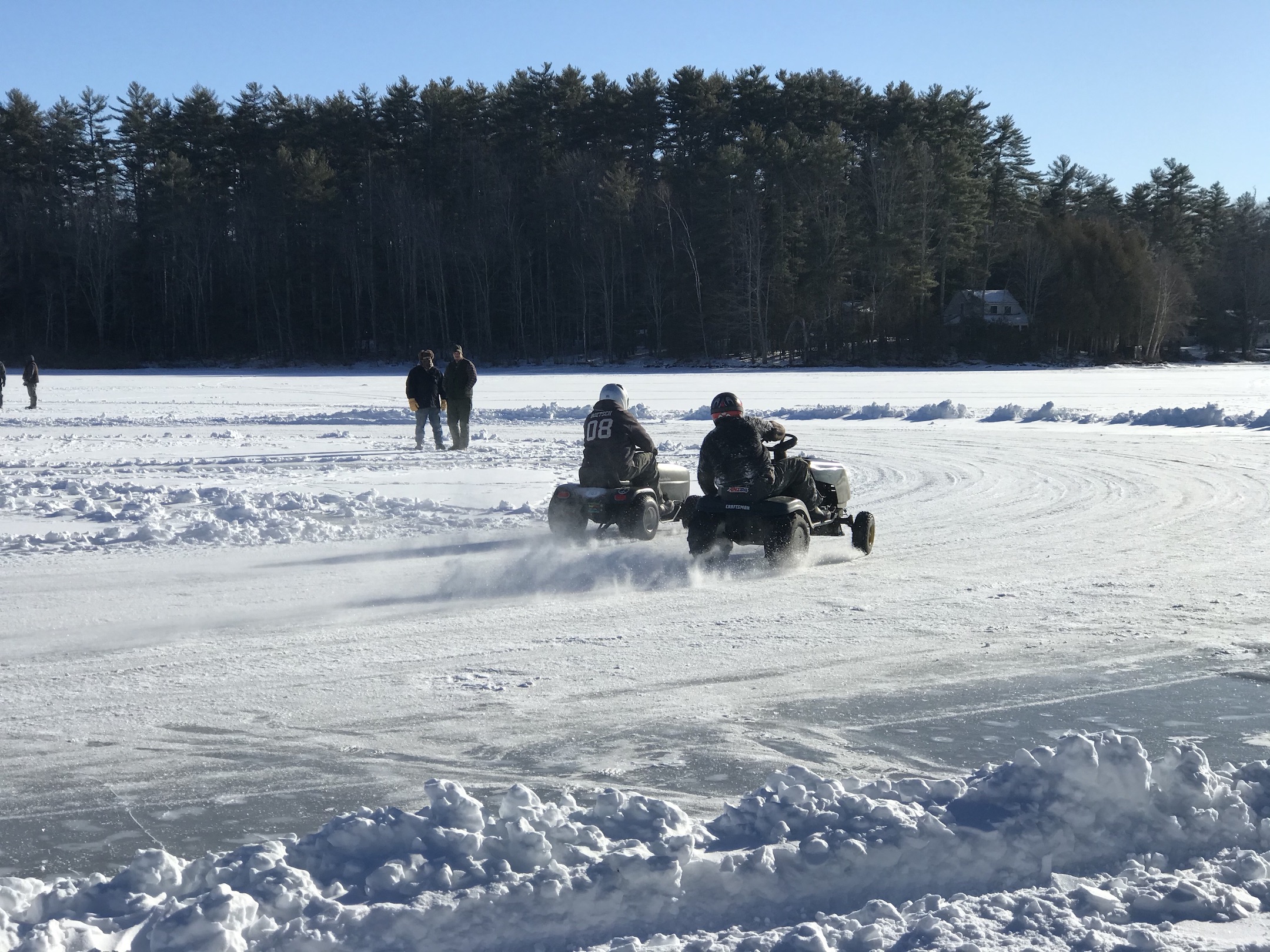 Winter fun Lawn Mower Racing Maine Boats Homes & Harbors