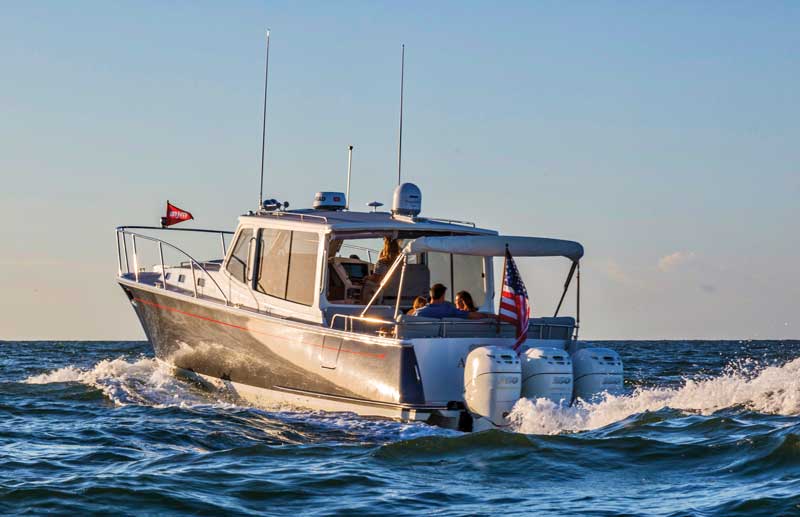 Downeast Outboard Express Cruiser Maine Boats Homes & Harbors