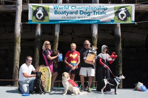 Five dogs will compete for the title of World Championship Boatyard Dog Trials