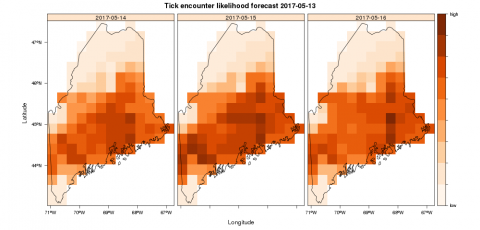 "Tickcast" predicts likelihood of tick activity