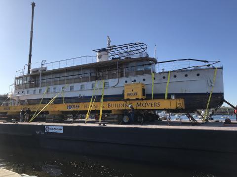 Presidential yacht SEQUOIA lands in Maine