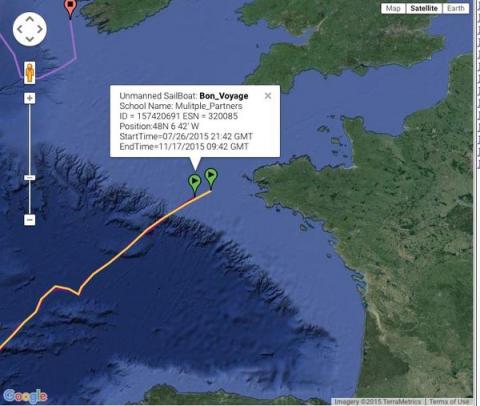 Bon Voyage nears French coast