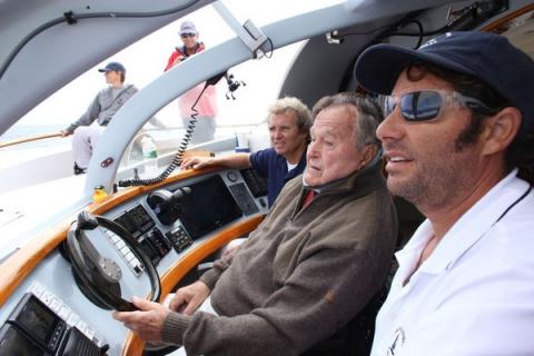 Former President sails on special catamaran
