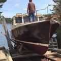 Embedded thumbnail for Launch of new 48-foot wooden boat by John&amp;#039;s Bay Boat Co.