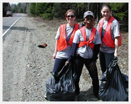 Kids clean up on Earth Day