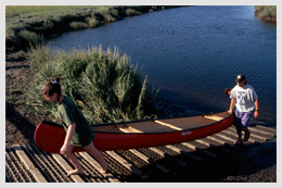 Canoe at Scarborough marsh