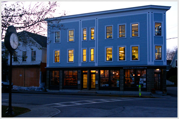 New building at night