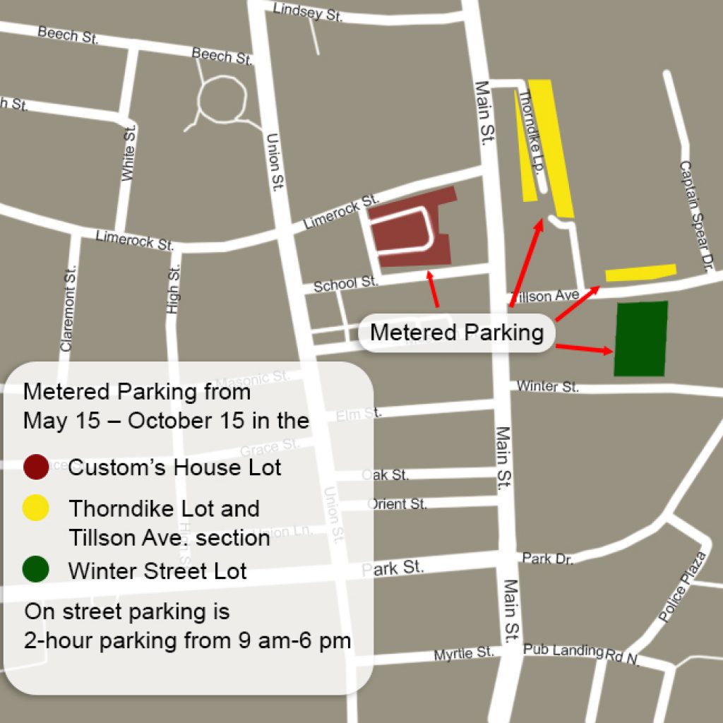 Rockland paid parking lots map