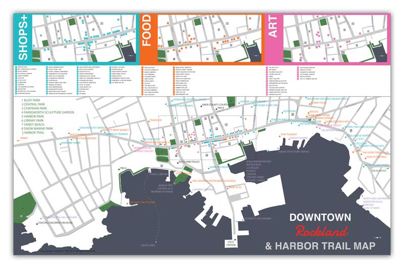 Downtown Rockland street map