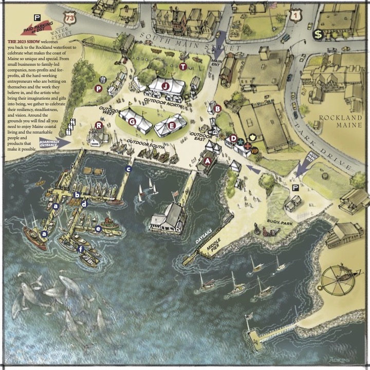 Illustrated Maine Boat and Home Show grounds map