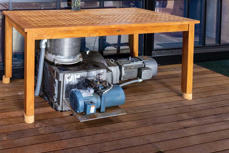 This efficient, modern electric capstan has replaced the massive system shown in the next image.