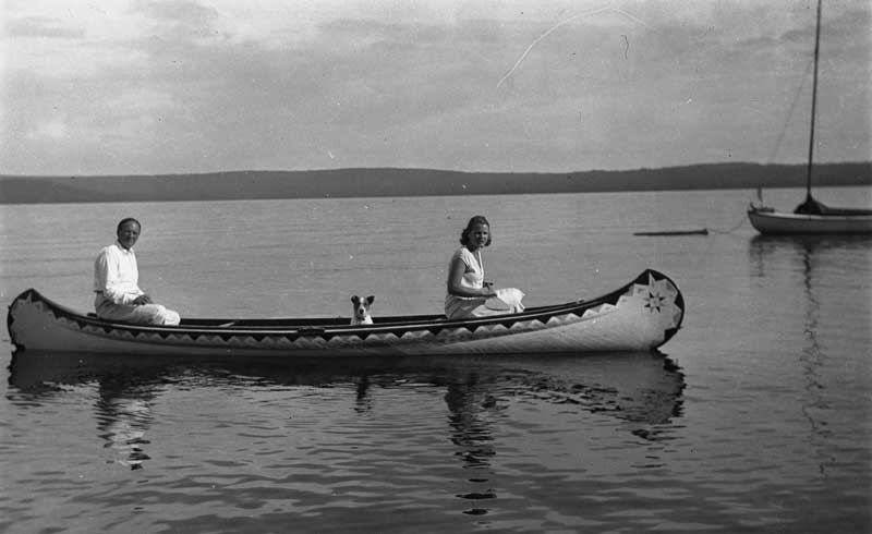 Started by the Gray family in 1903, the Old Town Canoe Co. was Maine’s largest canoe builder. This one was built in 1936 for a family member. Years later, descendent Benson Gray found and restored it. Courtesy Benson Gray