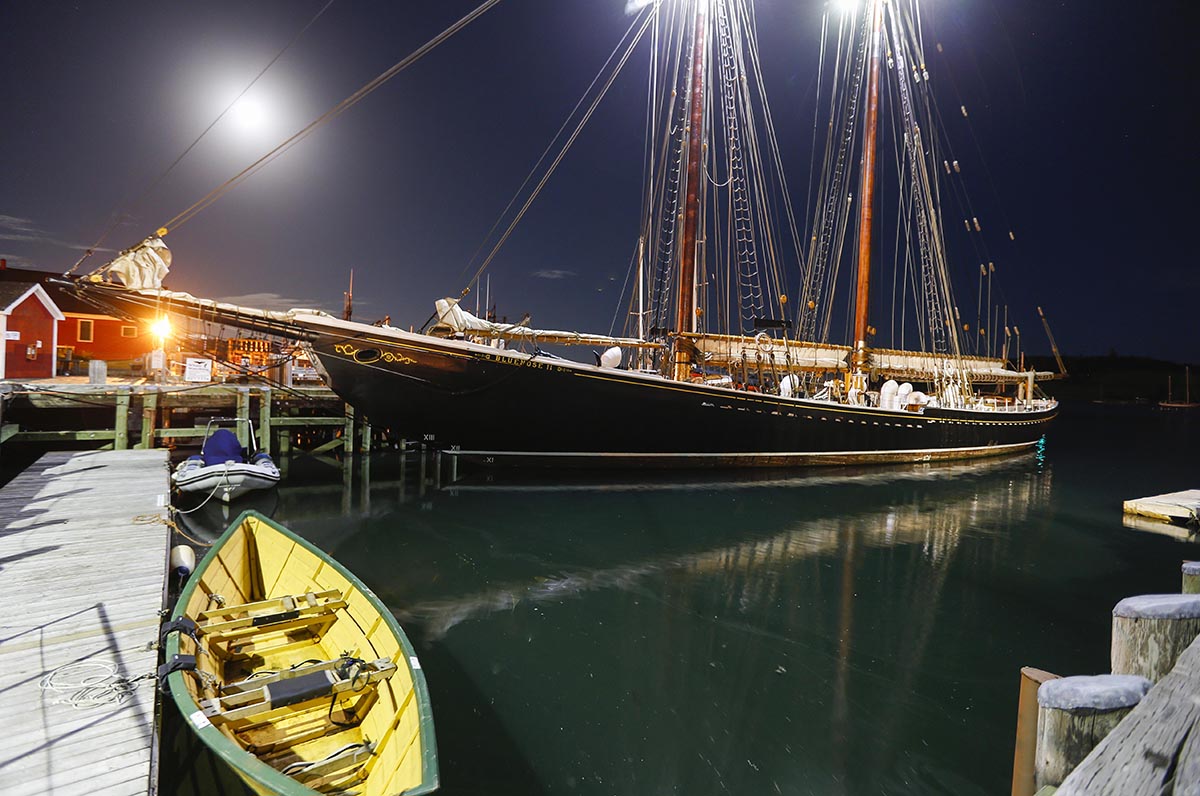 Built in 1963, restored in the 1990s and again in 2012, Bluenose II is a replica of a famous fishing and racing schooner built in 1921. The vessel now serves as a goodwill ambassador and tourist attraction. 
